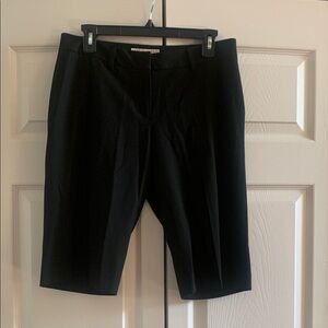 Michael Kors Black Bermuda Flat Front Tailored Shorts